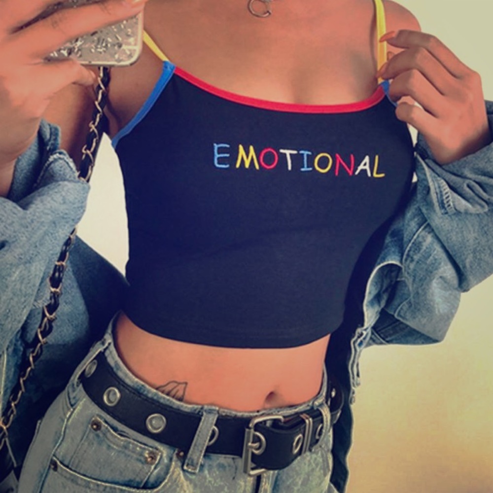 Emotional crop top